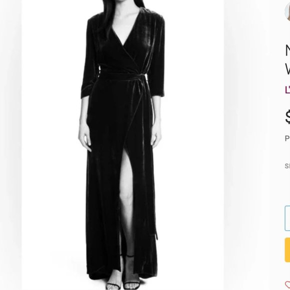 L'AGENCE Dresses & Skirts - ❌❌❌ SOLD ❌❌❌ L'AGENCE $750.00 BNWT BLACK Velvet Rosalind Wrap Dress XS